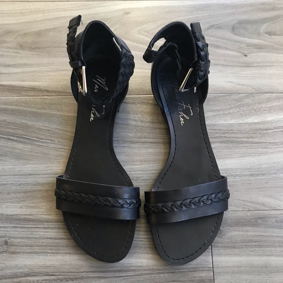 Marc Fisher Shoes - Marc Fisher Eiden Sandals Black Leather 8 M